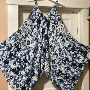 Chic Floral Tie-Dye Jumpsuit